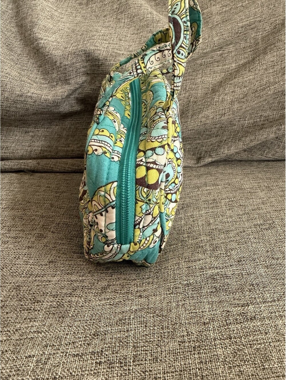 Vera Bradley Small Handbag In Peacock Paisley 8x4x2 Double Handle Zip Top - Picture 2 of 10